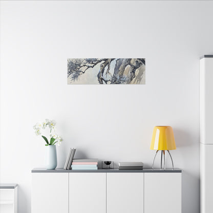 Moonlight Pine Tree Canvas Art - Japandi Seijaku