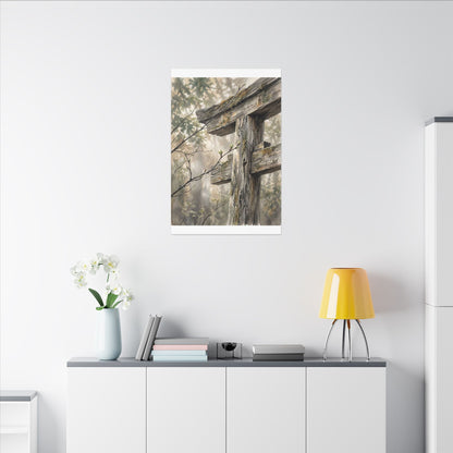 Torii Gate Spring Canvas Art | Japandi Neutral Design