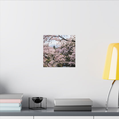 Fukinsei Cherry Blossom Canvas Art - Dark Japandi Moody Minimal