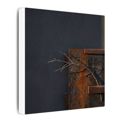 Ma Rust Patina Canvas Art - Dark Japandi Dark Texture