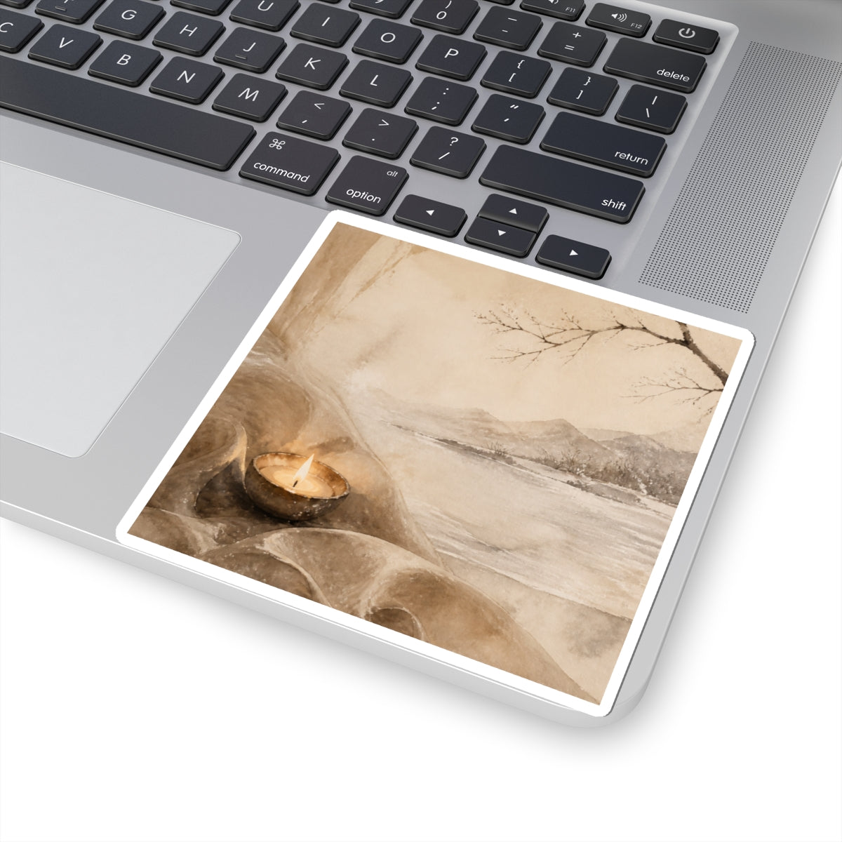 Candlelight Silk Drape Sticker - Japandi Ma