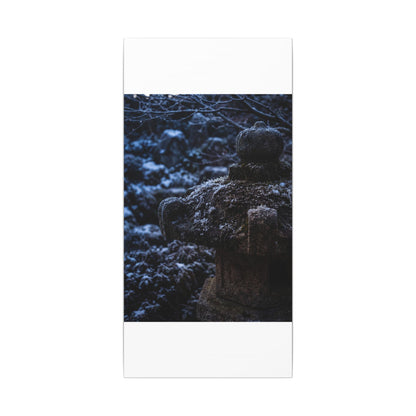 Moody Stone Lantern Canvas Art - Shadow Zen Dark Japandi