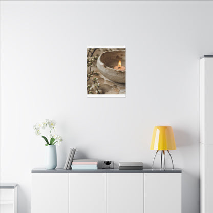 Kanso Ceramic Bowl Canvas Art - Japandi Watercolor