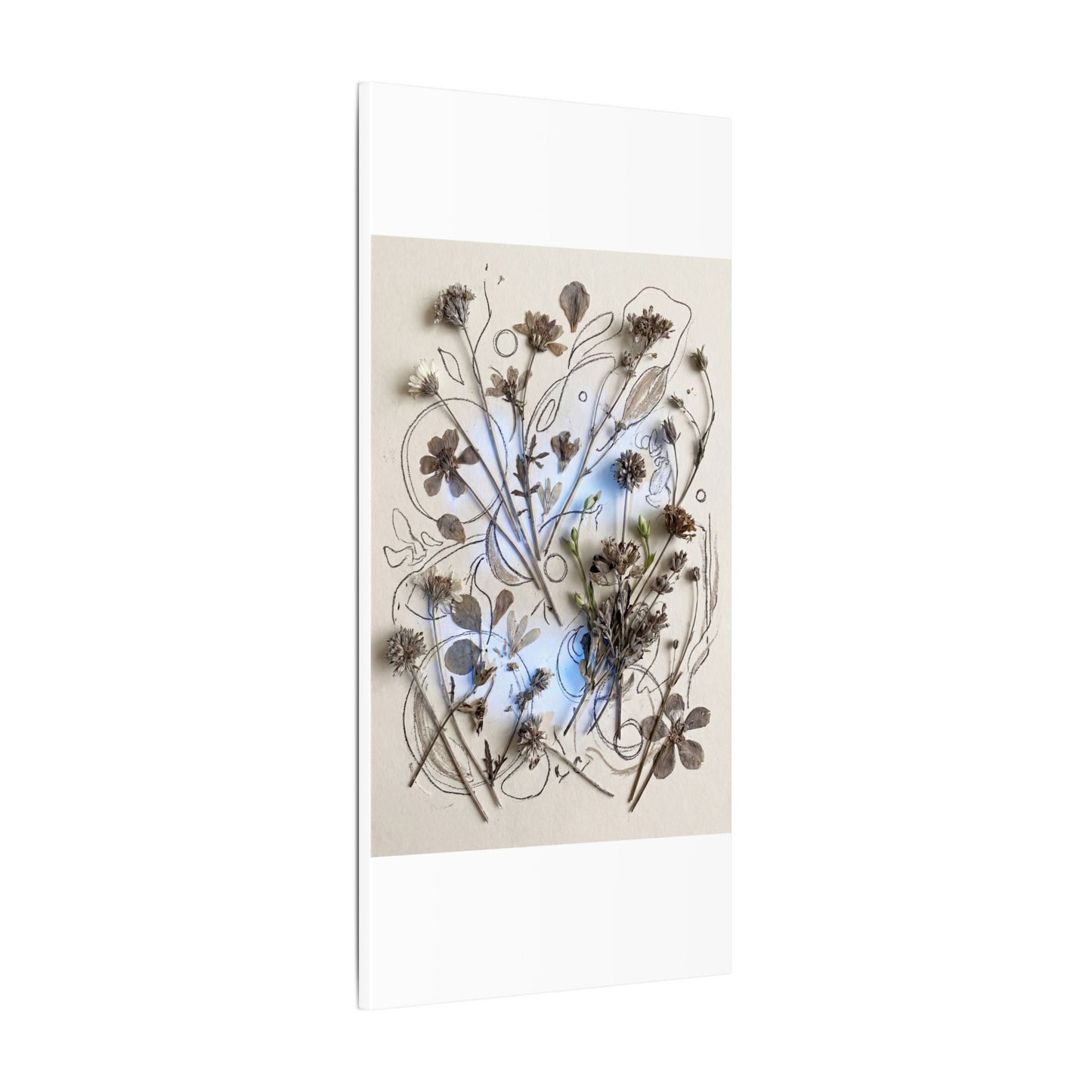 Dried Flowers Minimal Line Canvas Art | Elegant Japandi Art