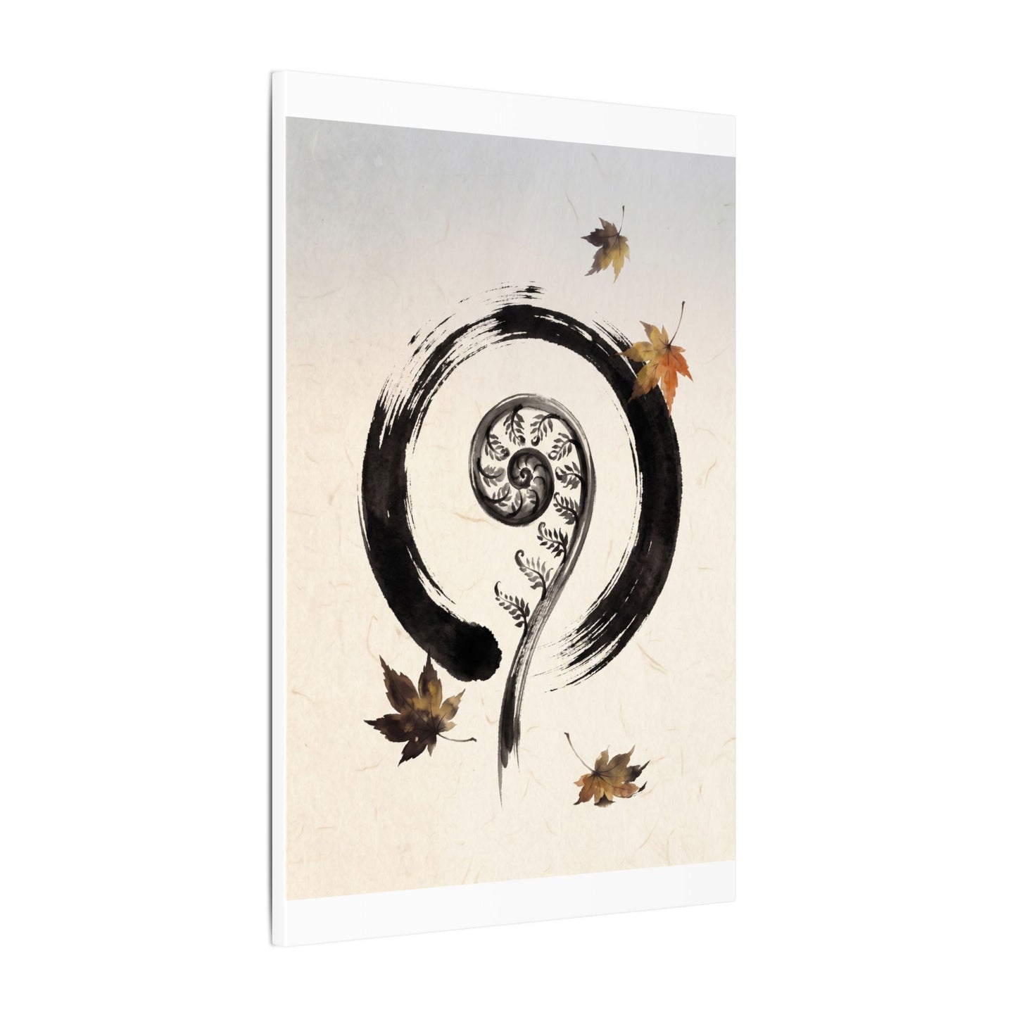 Fern Unfurling Autumn Canvas Art | Zen Peaceful Design