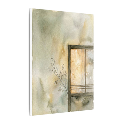 Ma Shoji Screen Canvas Art - Japandi Watercolor