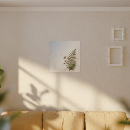 Winter Moss Close Up Herbarium Canvas Art | Enchanting Decor