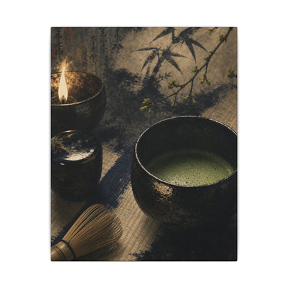 Ma Tea Ceremony Canvas Art - Zen Sumi E