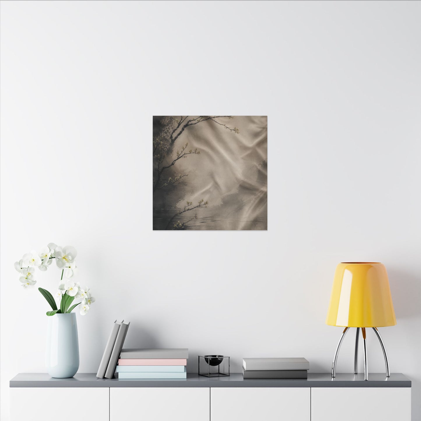 Silk Drape Canvas Art | Spring Japandi Japanese Pattern Art