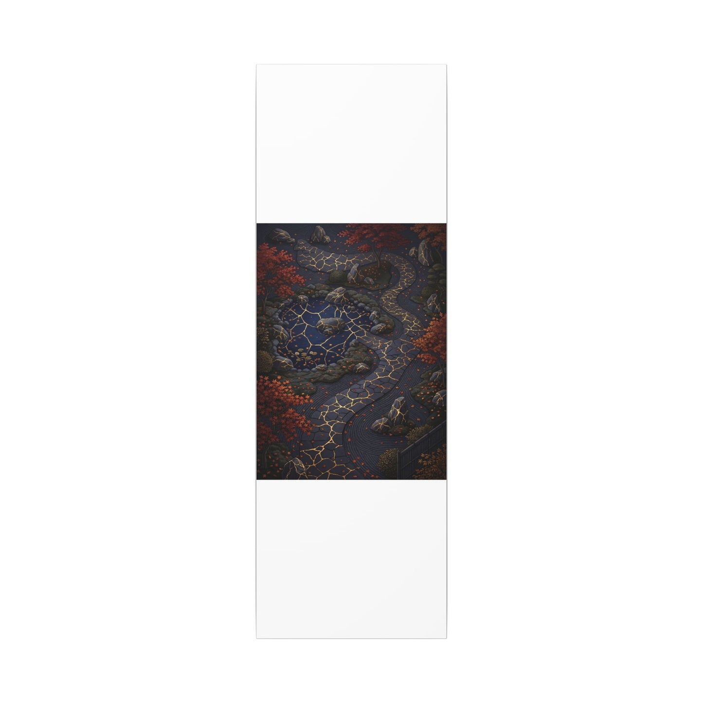 Moonlit Garden Gold Vein Canvas Art | Resilient Kintsugi Art