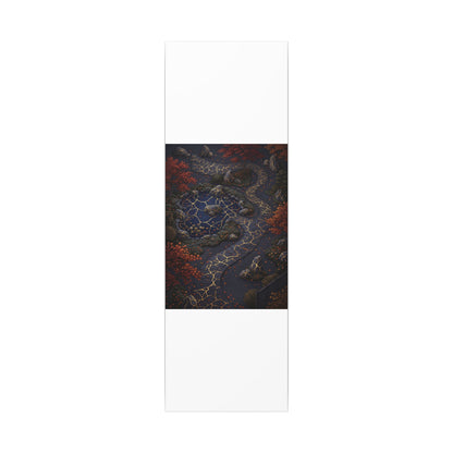 Moonlit Garden Gold Vein Canvas Art | Resilient Kintsugi Art