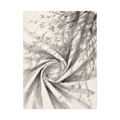Silk Drape Spring Canvas Art | Zen Contemplative Design