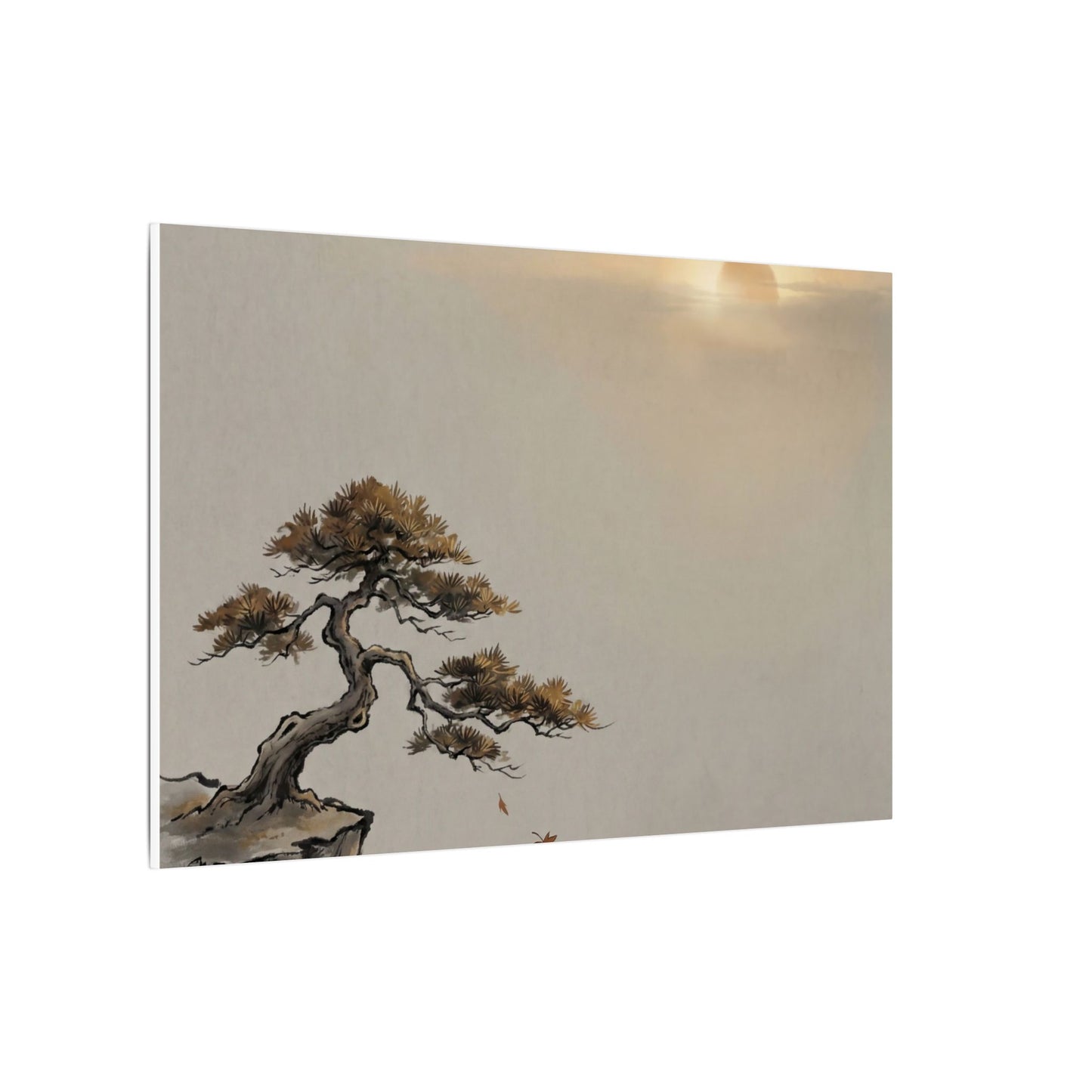 Pine Tree Canvas Art | Autumn Zen Karesansui Art
