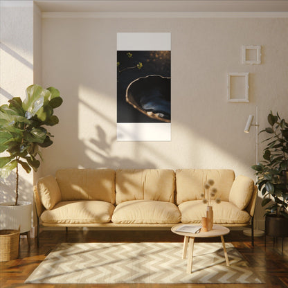 Ma Ceramic Bowl Canvas Art - Dark Japandi Shadow Zen