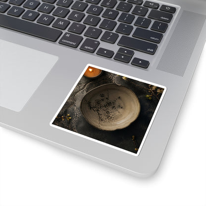 Ceramic Bowl Spring Sticker | Japandi Neutral Design