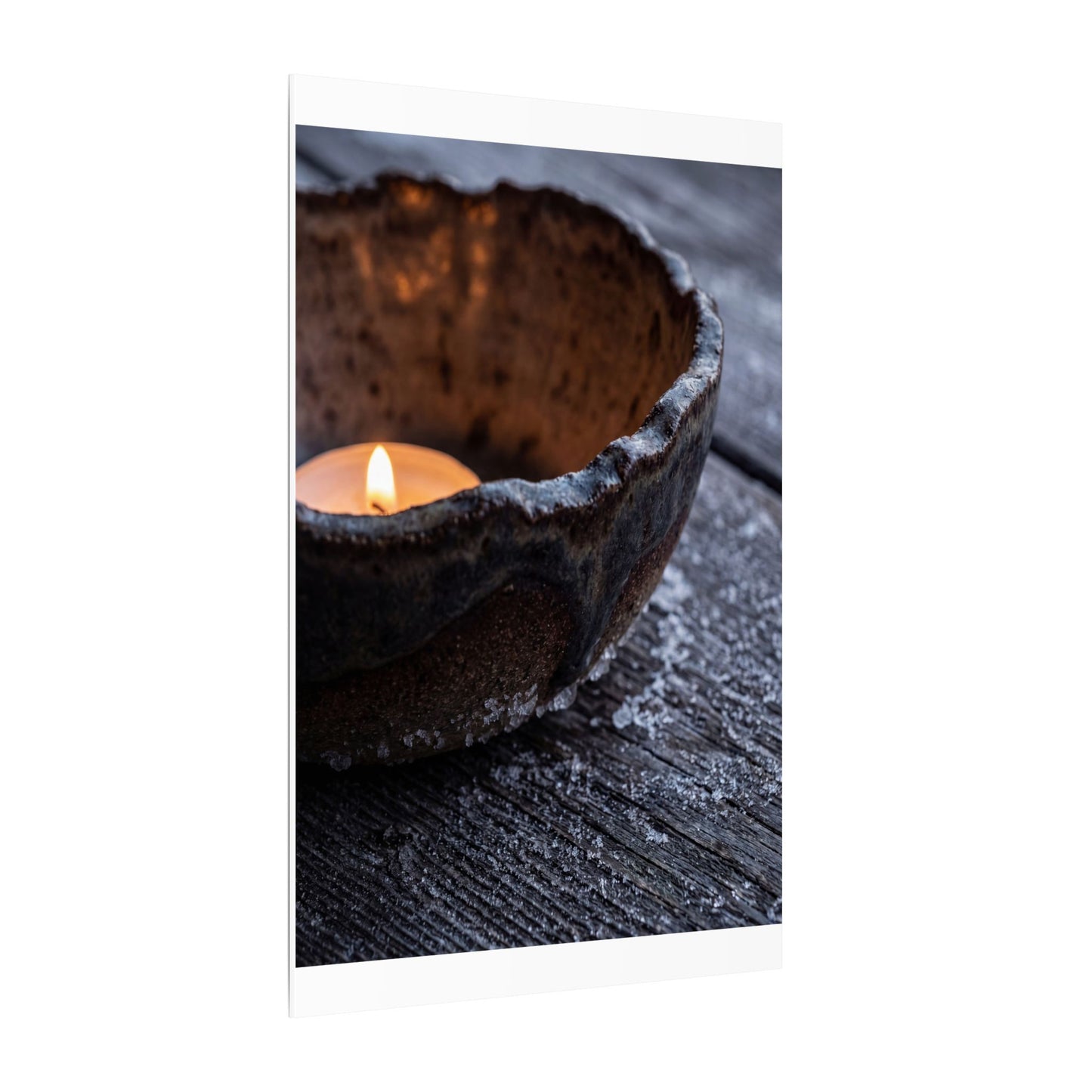 Atmospheric Ceramic Bowl Canvas Art - Moody Minimal Dark Japandi