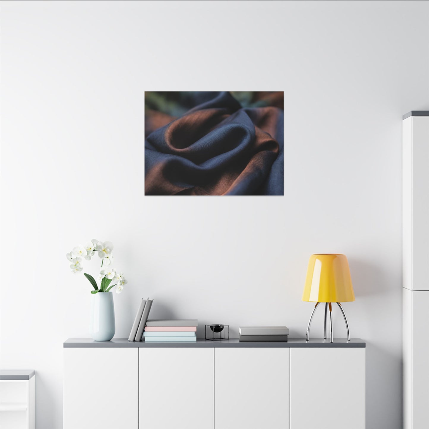 Summer Silk Drape Shadow Zen Canvas Art | Sophisticated Decor