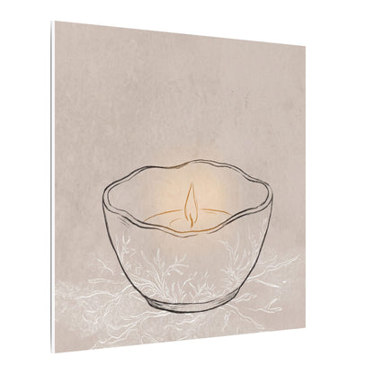 Ceramic Bowl Minimal Line Canvas Art | Neutral Japandi Art