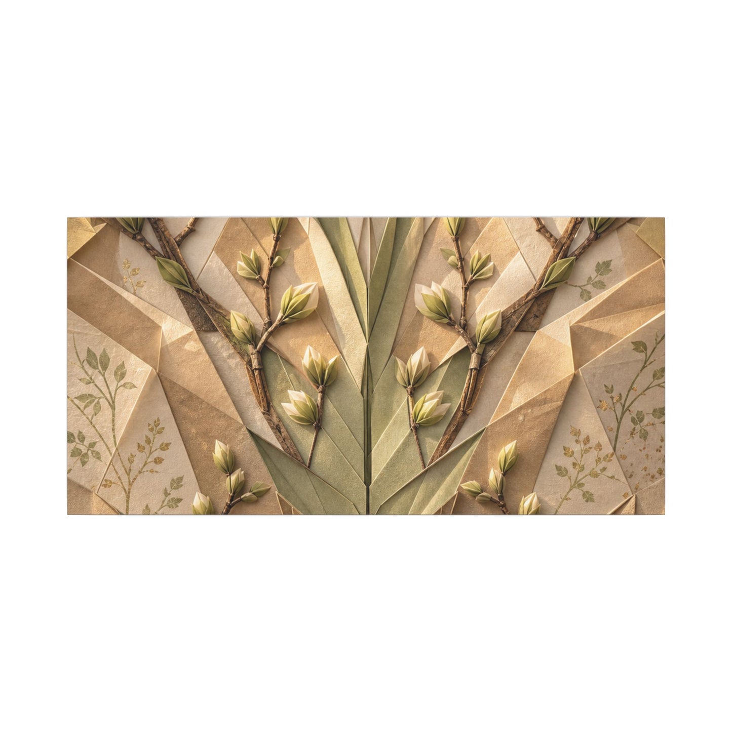 Kanso Paper Fold Canvas Art - Japandi Japanese Pattern
