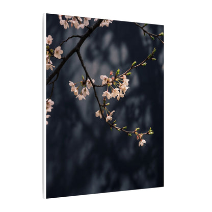 Cherry Blossom Moody Minimal Canvas Art | Bold Dark Japandi Art