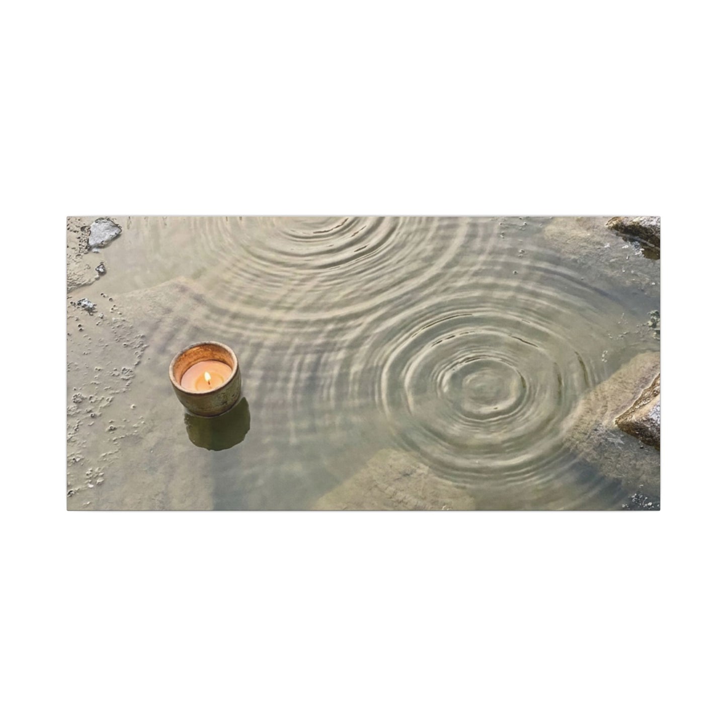Water Ripple Canvas Art | Winter Japandi Japanese Pattern Art