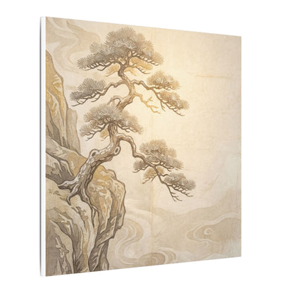 Winter Pine Tree Japanese Pattern Canvas Art | Elegant Decor