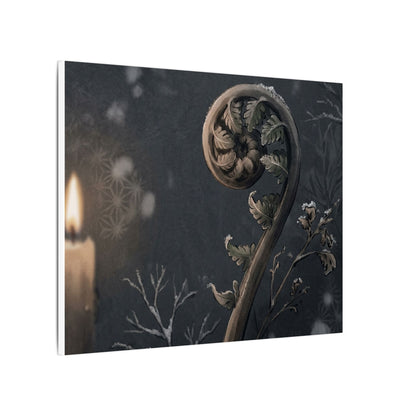 Candlelight Fern Unfurling Canvas Art - Japandi Ma
