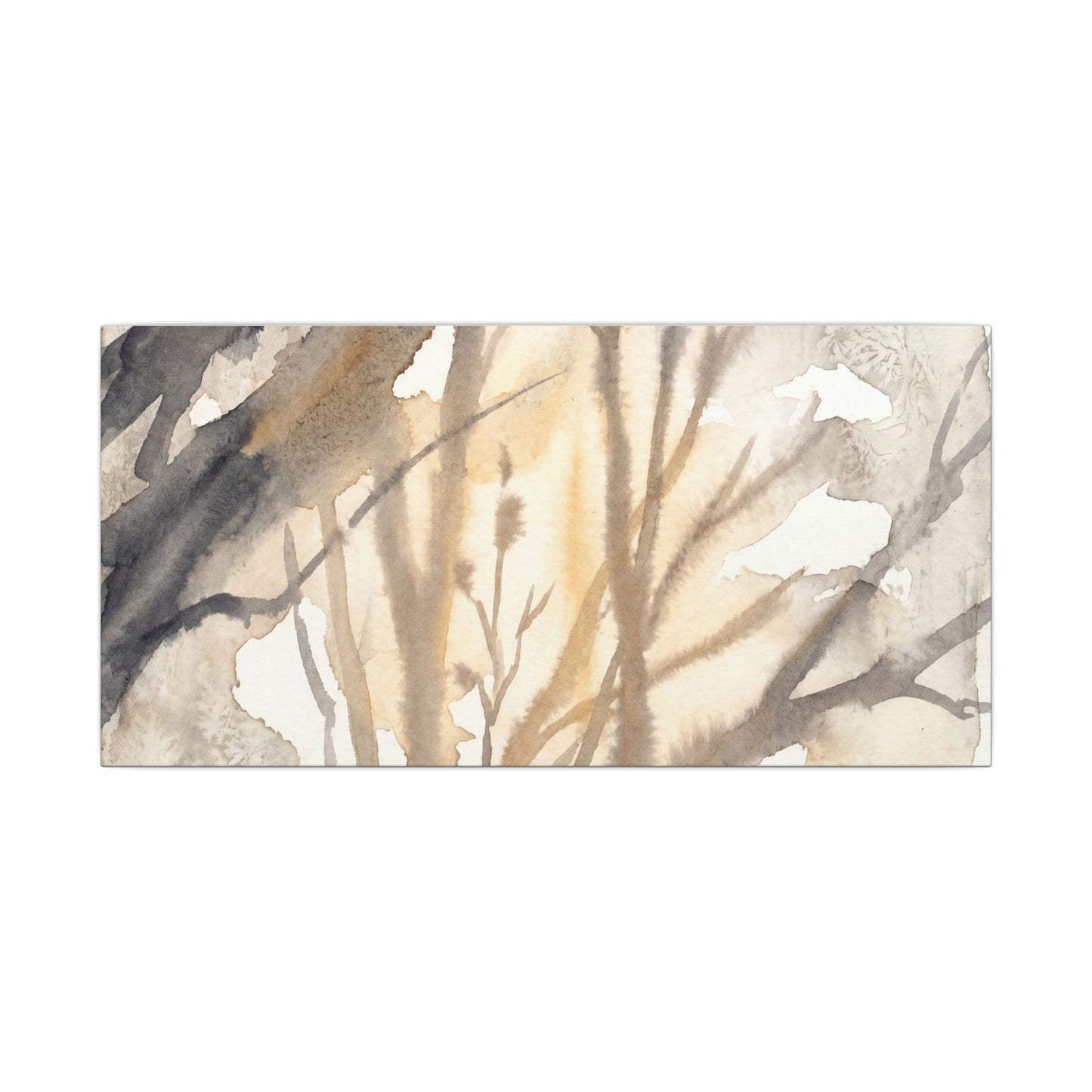 Ma Shadow Play Canvas Art - Japandi Watercolor