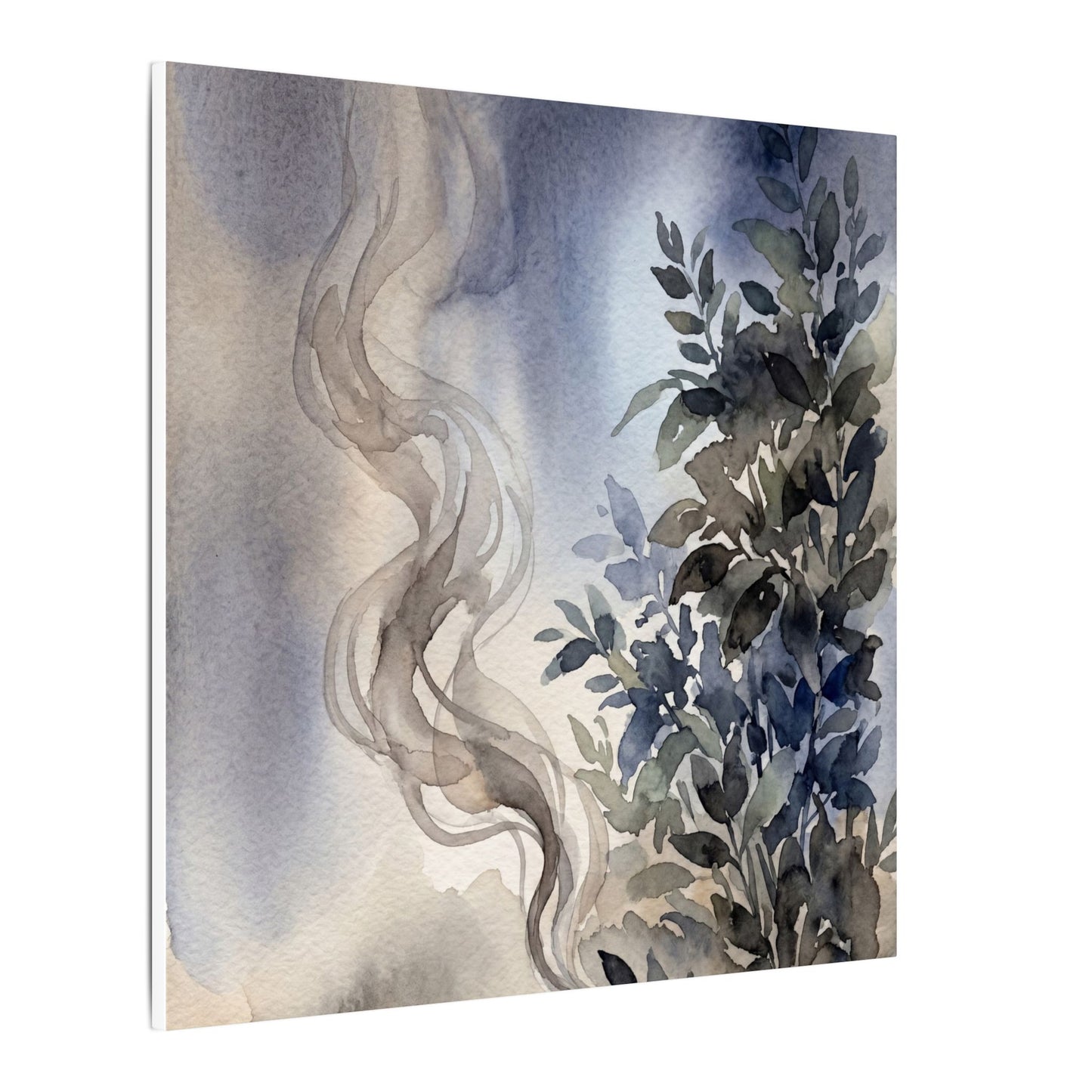 Incense Smoke Summer Canvas Art | Japandi Cozy Design