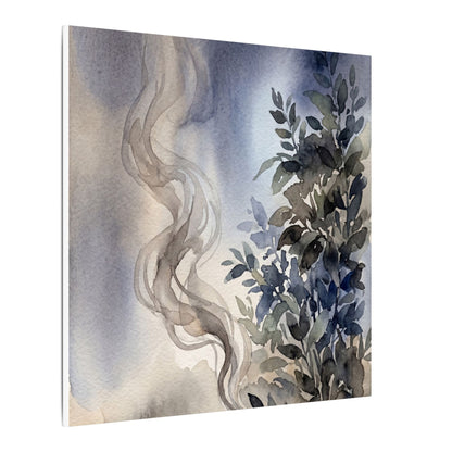 Incense Smoke Summer Canvas Art | Japandi Cozy Design