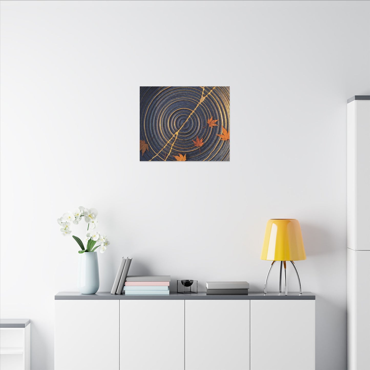 Water Ripple Gold Repair Canvas Art | Healing Kintsugi Art