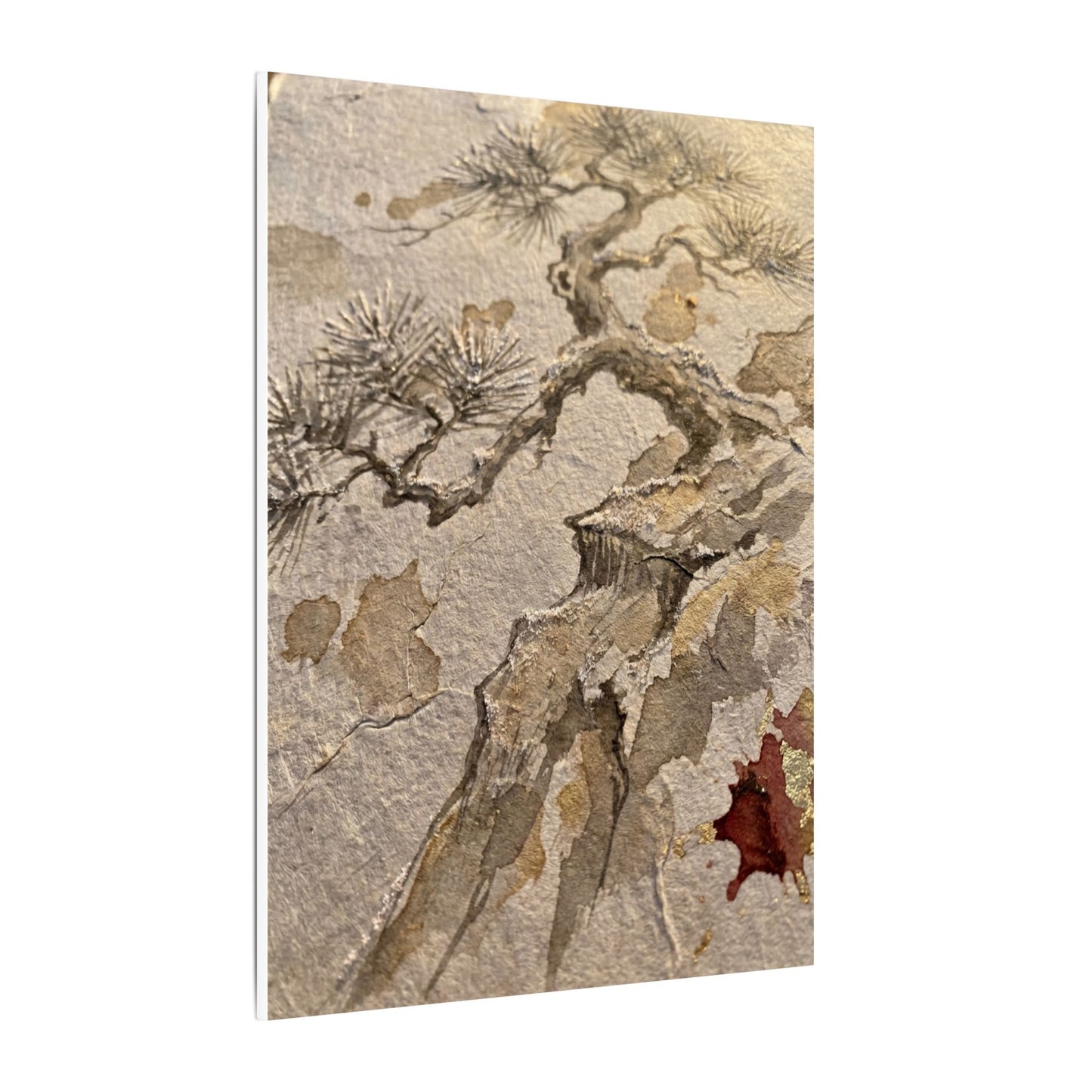 Pine Tree Canvas Art | Winter Japandi Japanese Pattern Art
