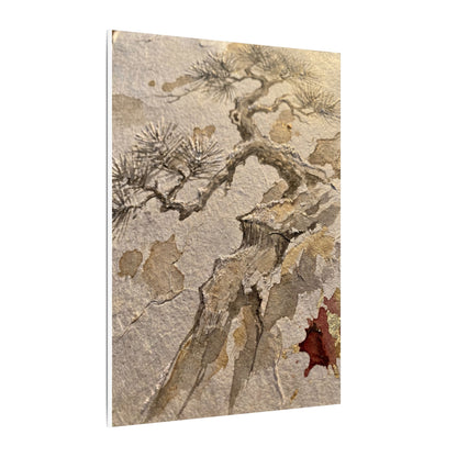 Pine Tree Canvas Art | Winter Japandi Japanese Pattern Art