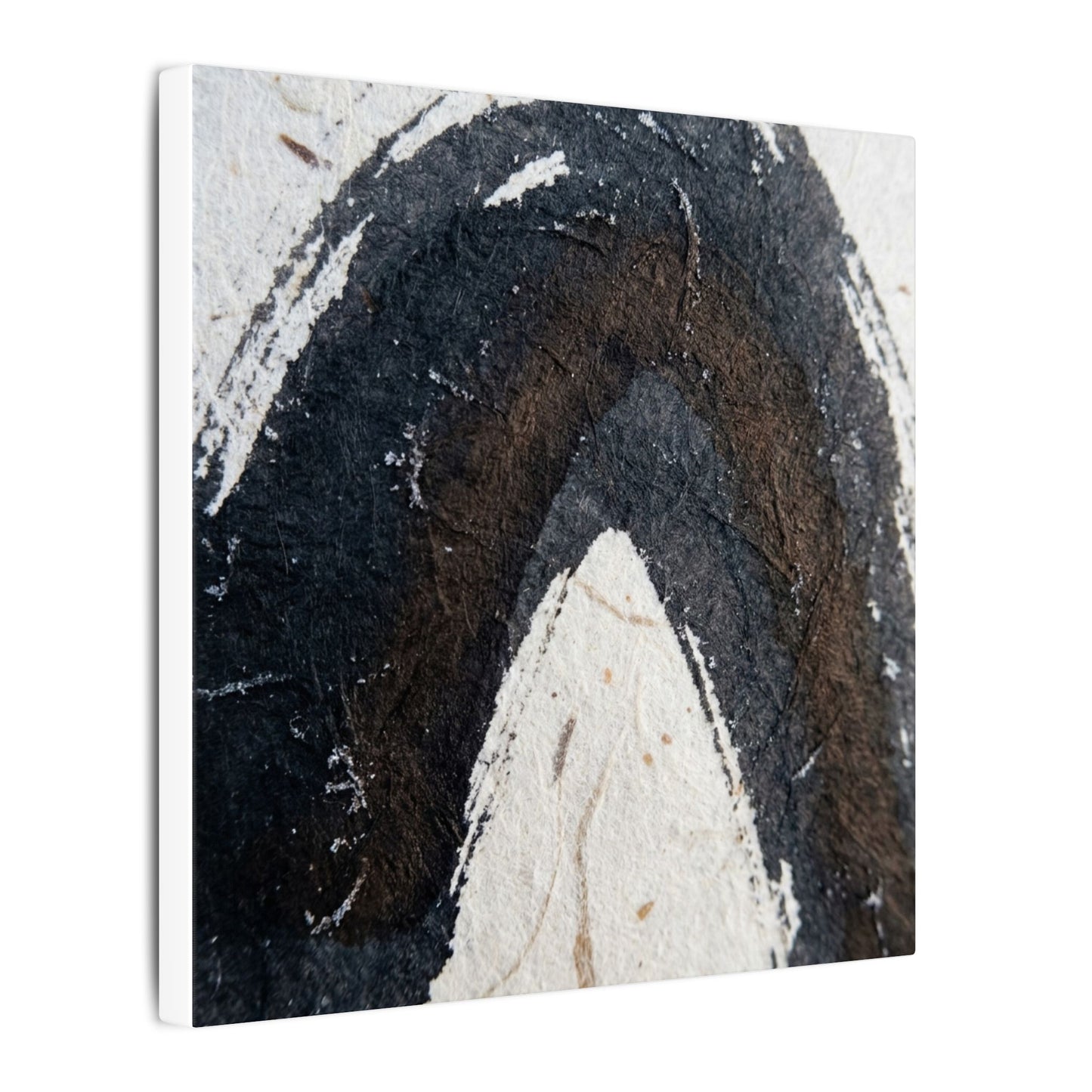Moody Ink Brushstroke Canvas Art - Moody Minimal Dark Japandi