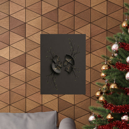 Dark Japandi Broken Pottery in Overcast | Charcoal Ink Wall Art Print