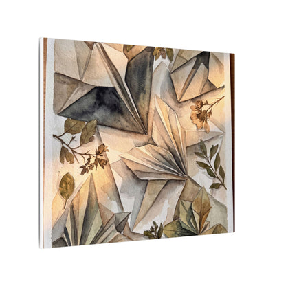 Golden Hour Paper Fold Canvas Art - Japandi Seijaku