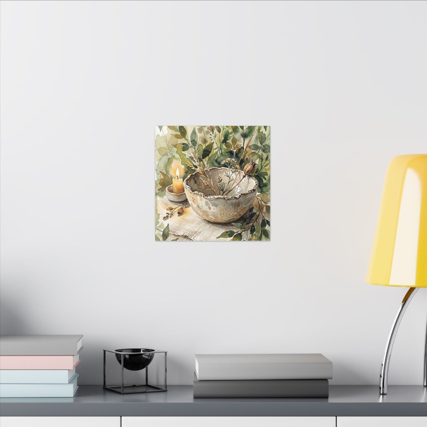 Ceramic Bowl Summer Canvas Art | Japandi Elegant Design