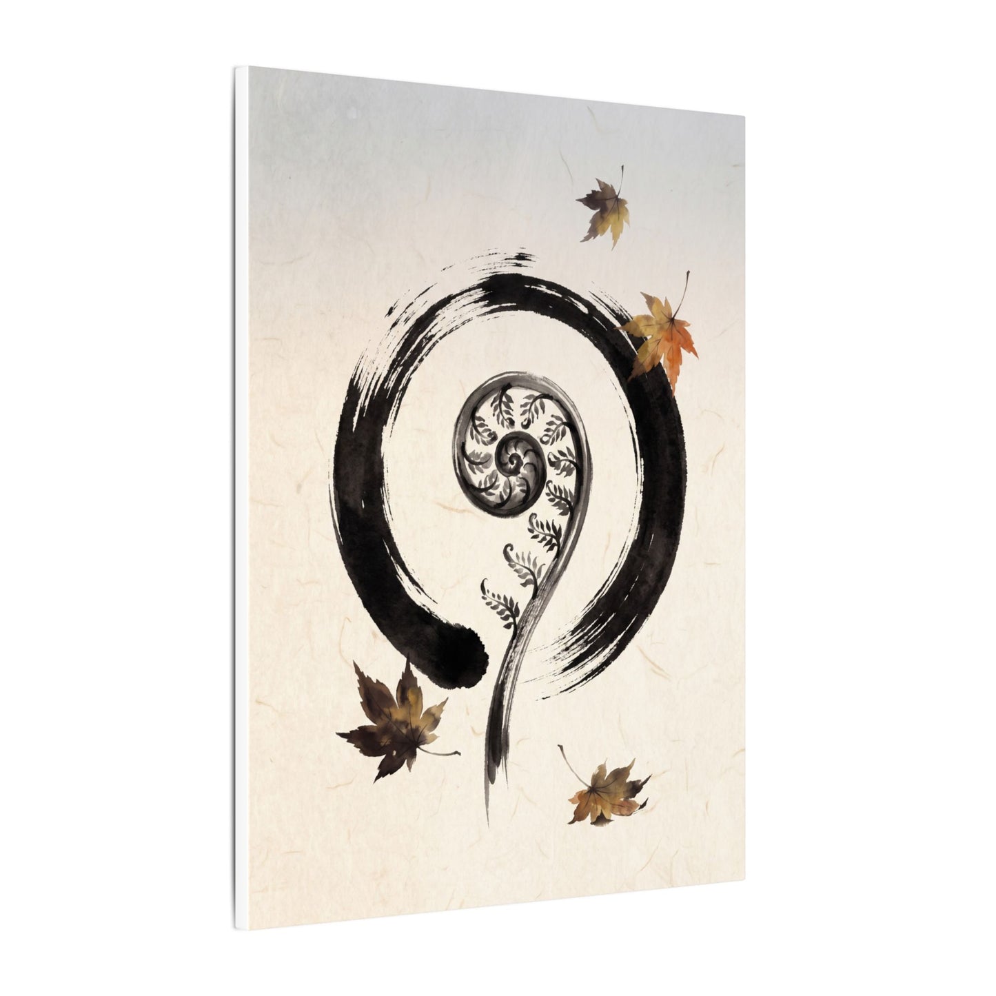 Fern Unfurling Autumn Canvas Art | Zen Peaceful Design