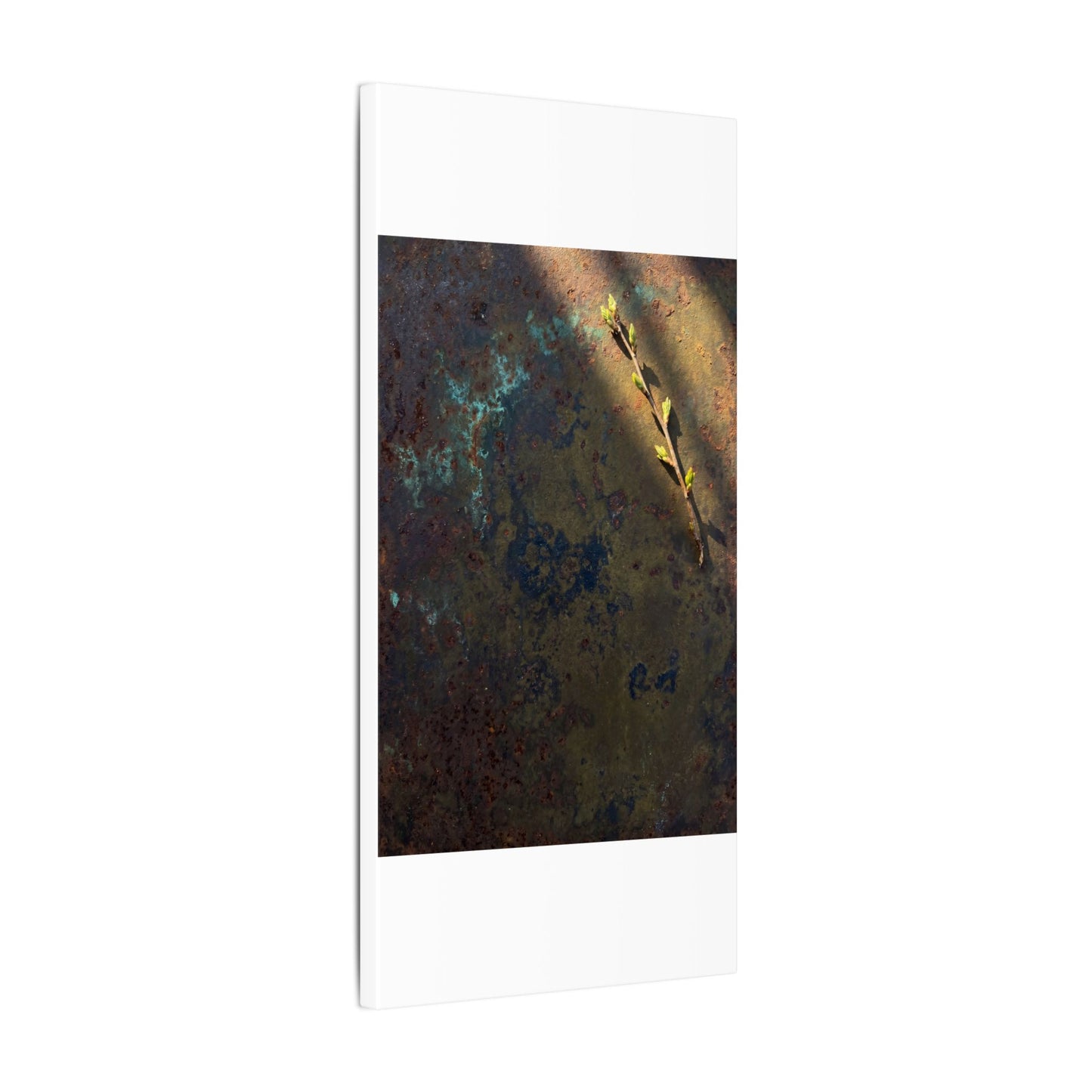 Golden Hour Rust Patina Canvas Art - Dark Japandi Ma