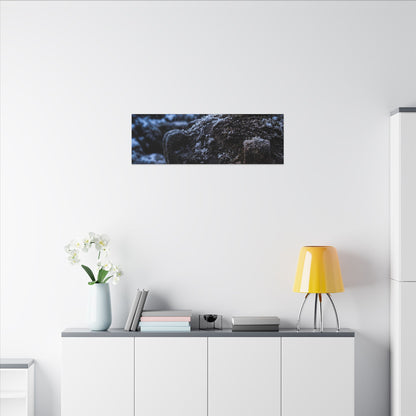 Moody Stone Lantern Canvas Art - Shadow Zen Dark Japandi