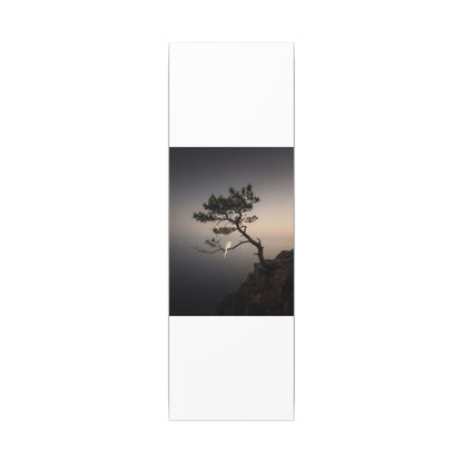 Dawn Pine Tree Canvas Art - Dark Japandi Datsuzoku