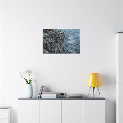 Pine Tree Spring Canvas Art | Japandi Neutral Design