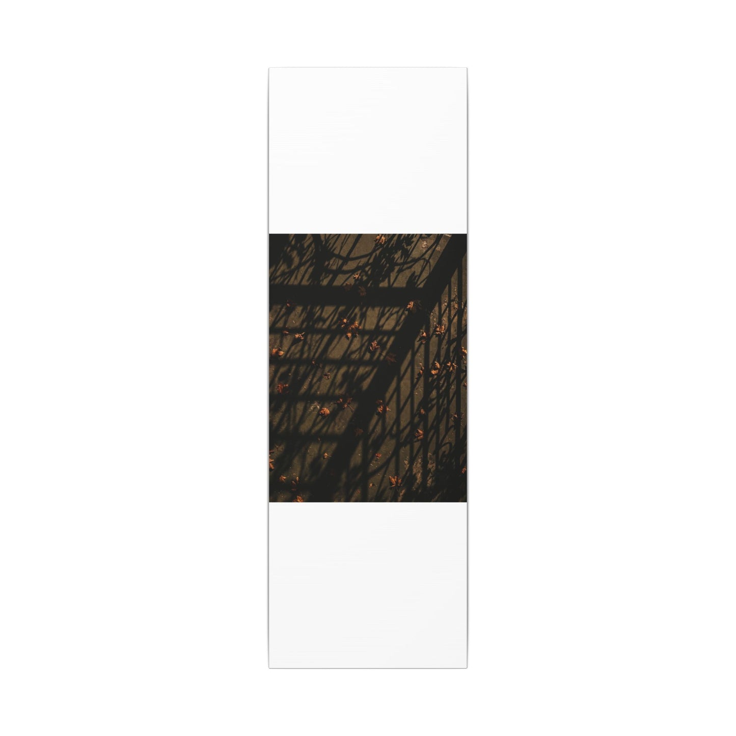 Dark Japandi Shadow Play in Golden Hour | Moody Minimal Canvas Art