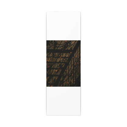 Dark Japandi Shadow Play in Golden Hour | Moody Minimal Canvas Art