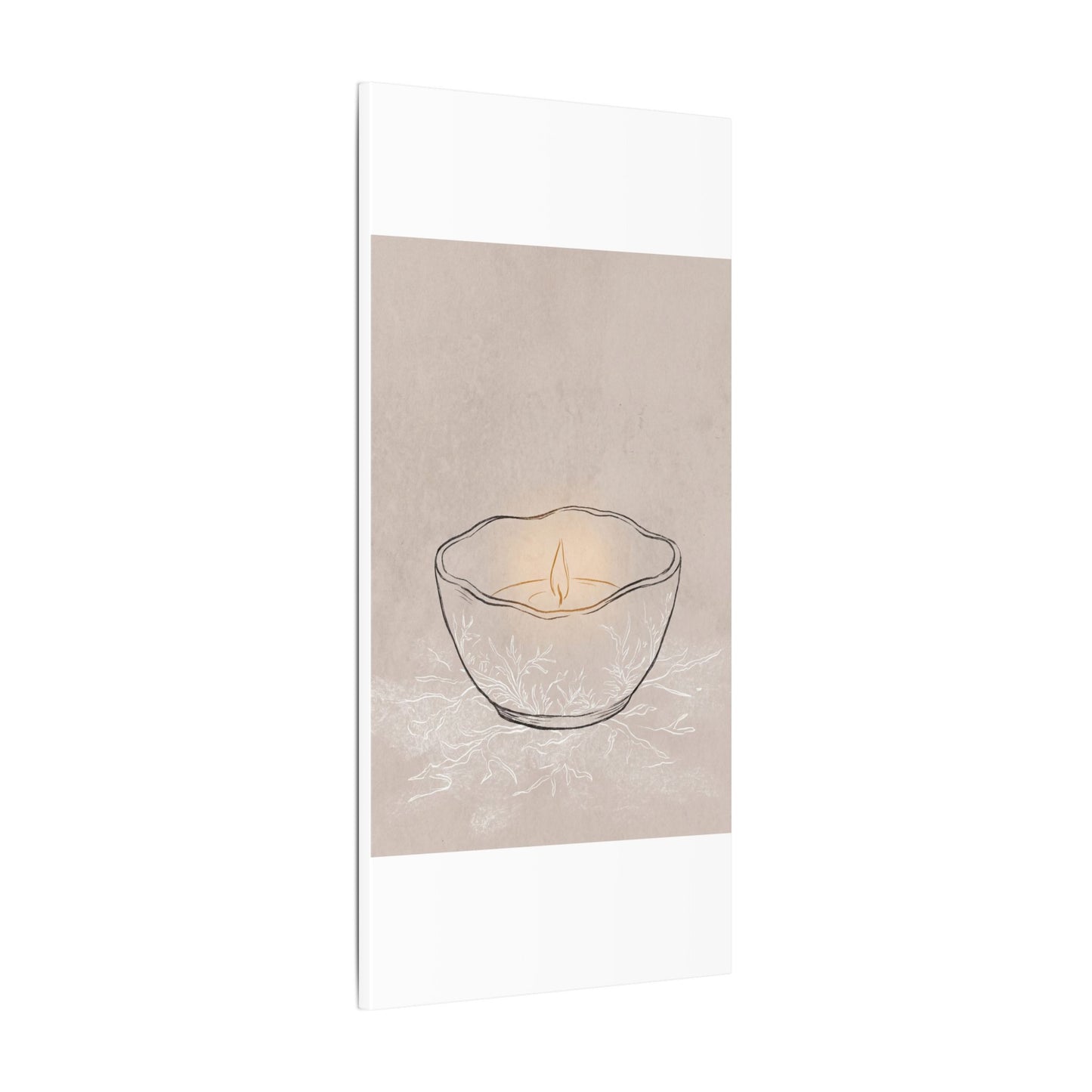 Ceramic Bowl Minimal Line Canvas Art | Neutral Japandi Art