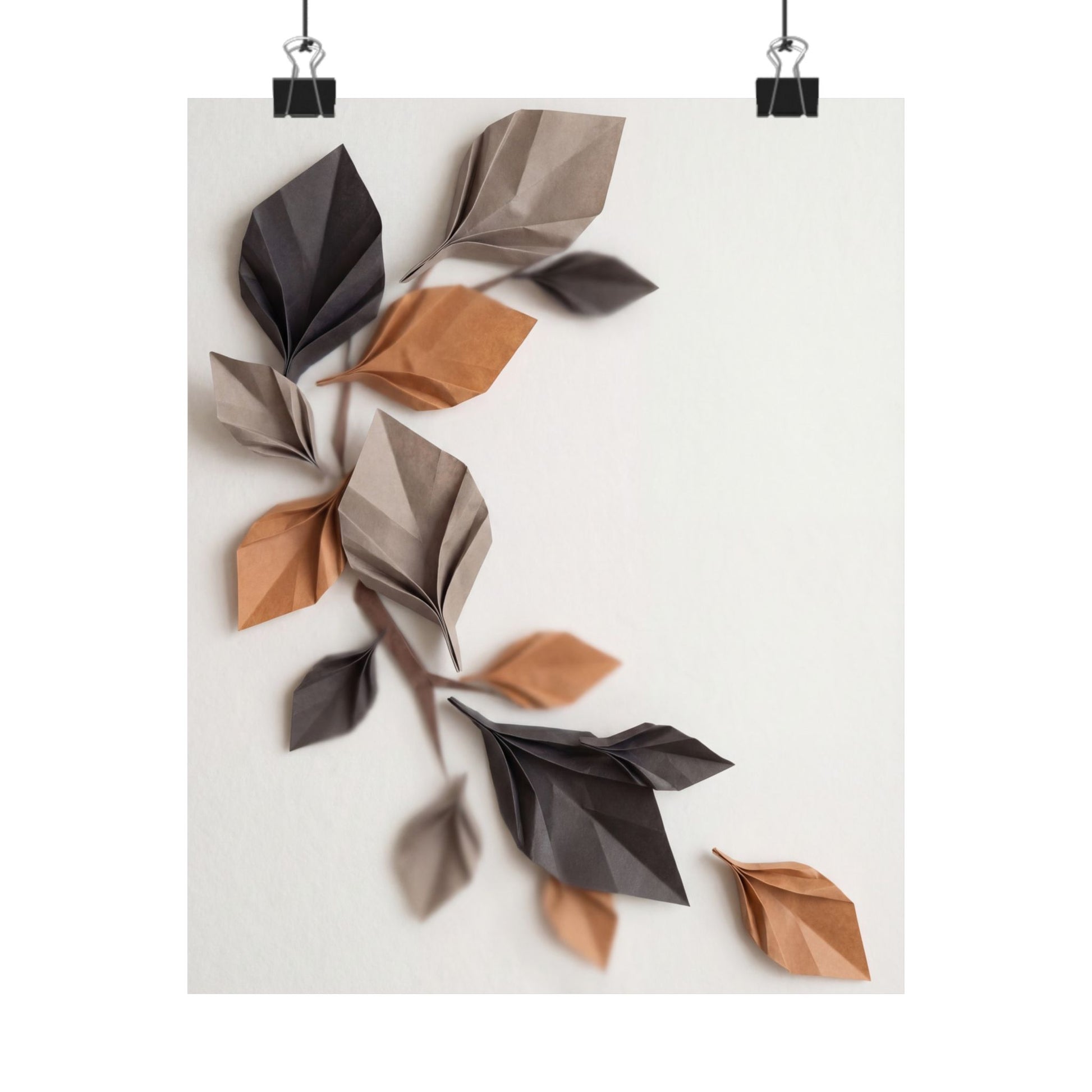 Paper Fold Wall Art Print | Autumn Japandi Minimal Line Art Art Print
