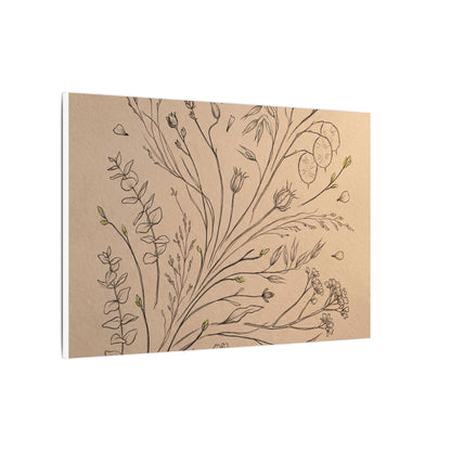 Dried Flowers Canvas Art | Spring Japandi Minimal Line Art