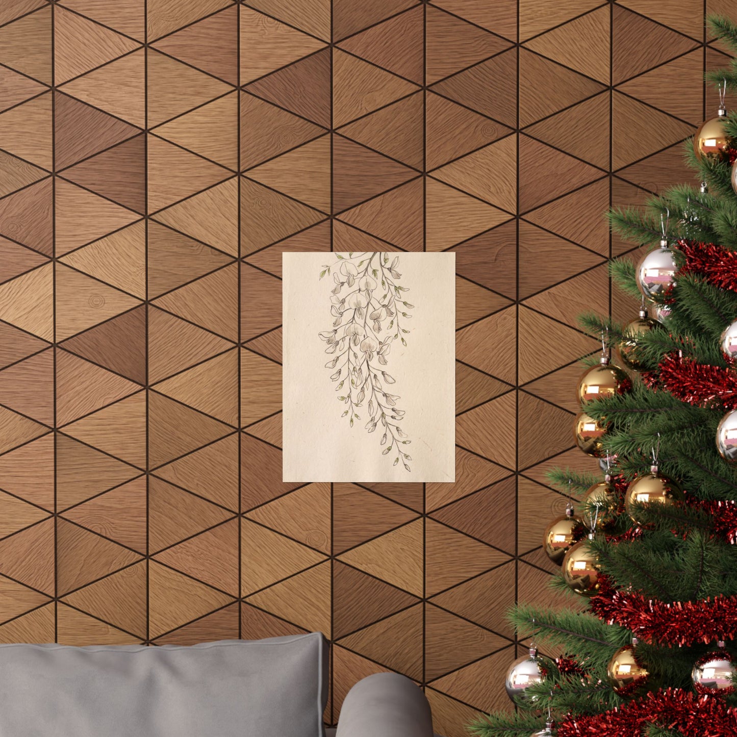 Golden Hour Wisteria Wall Art Print - Japandi Seijaku