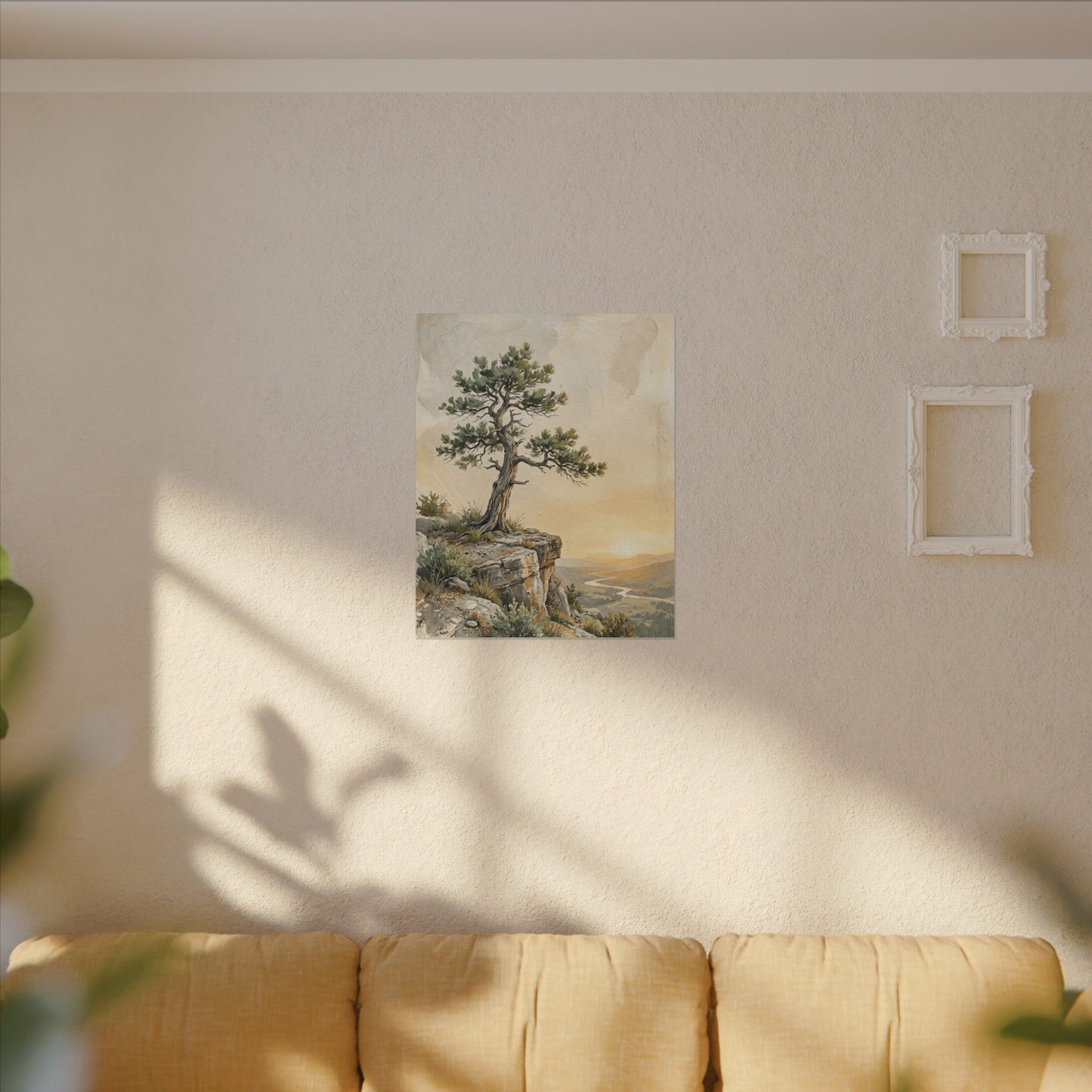 Pine Tree Canvas Art | Summer Japandi Texture Art