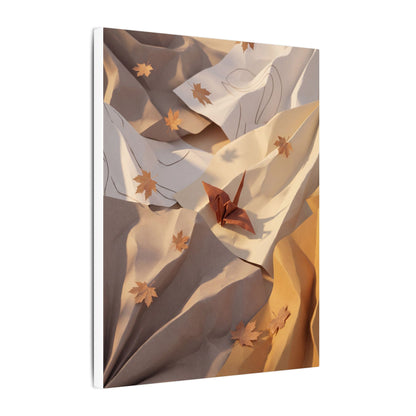 Autumn Paper Fold Minimal Line Canvas Art | Cozy Decor